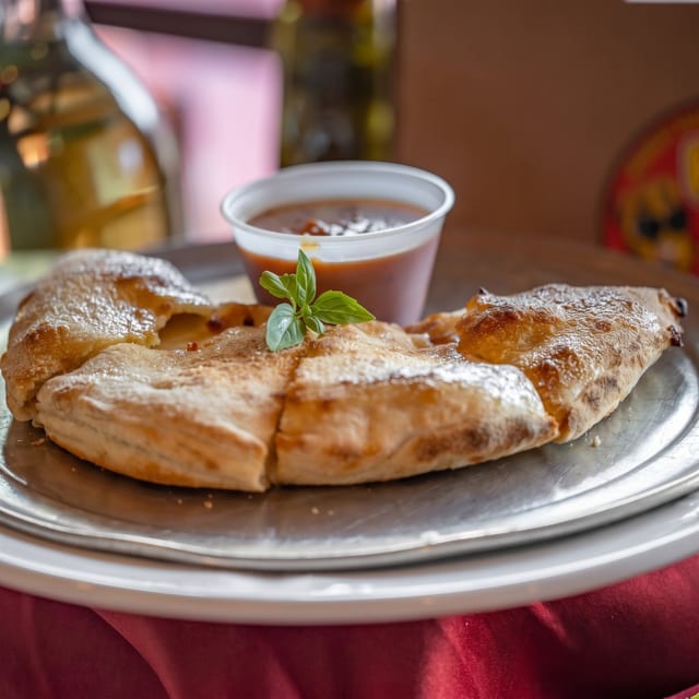 Mushroom Pepperoni Calzone.